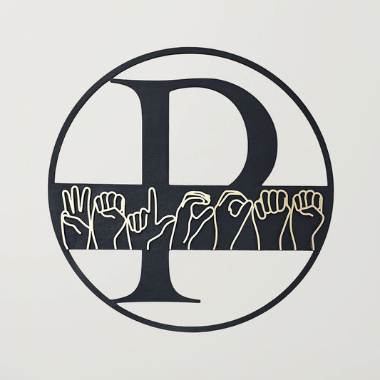 Personalized ASL Family Name Welcome Sign