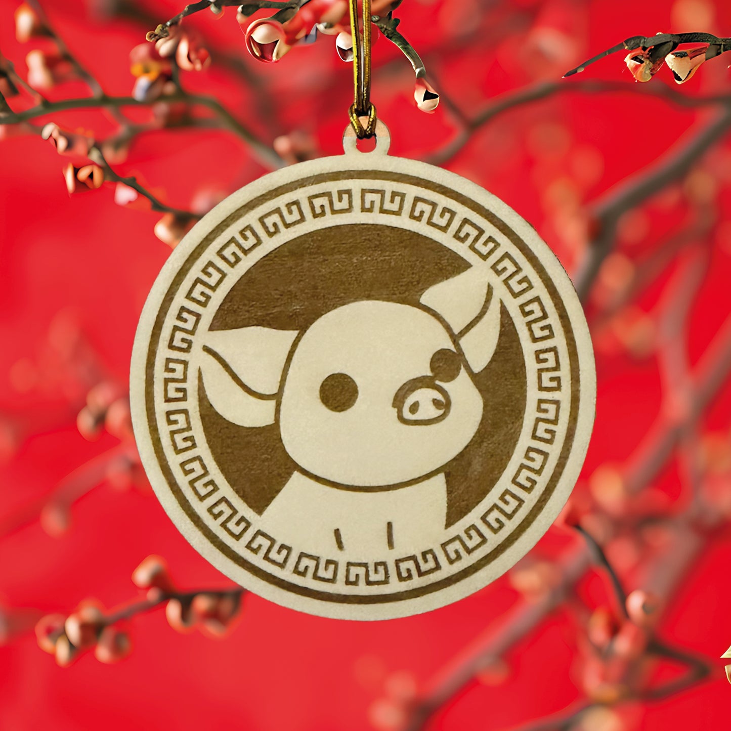 Chinese Zodiac Animal Wooden Ornament