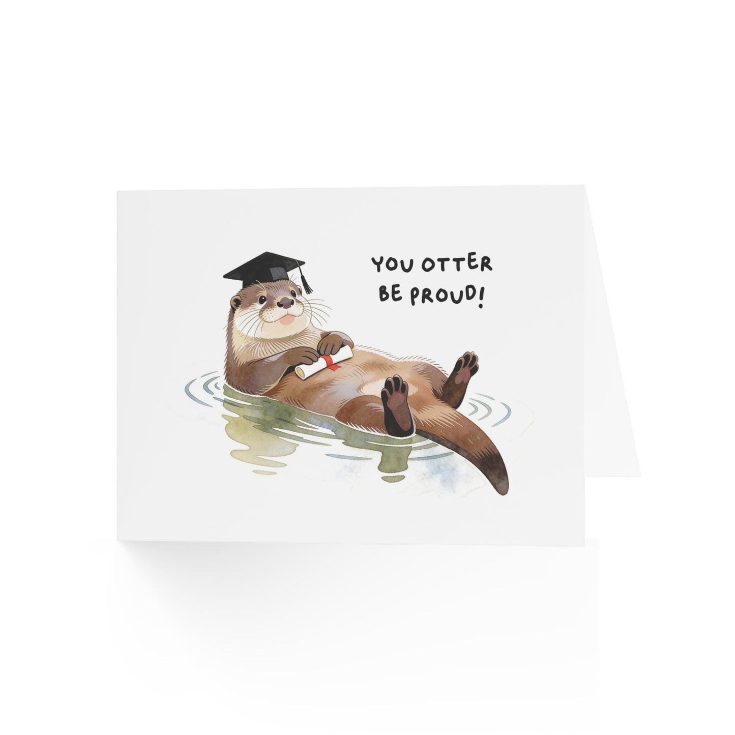 Otter Graduation Greeting Card – You Otter Be Proud