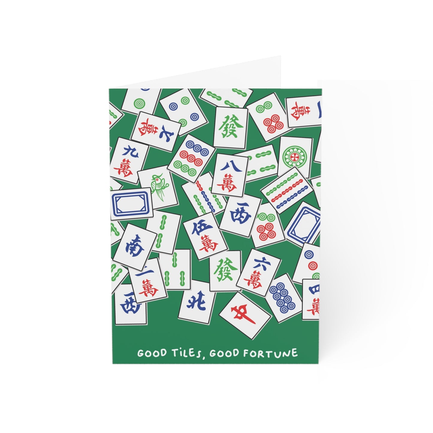 Chinese Mahjong Greeting Card - Good Tiles, Good Fortune