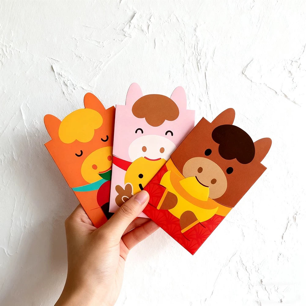 Set of 12 Year of the Horse 2026 Red Envelopes
