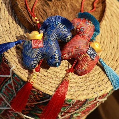 Year of the Horse Silk Plush Toy Ornament