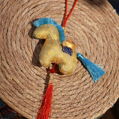 Year of the Horse Silk Plush Toy Ornament