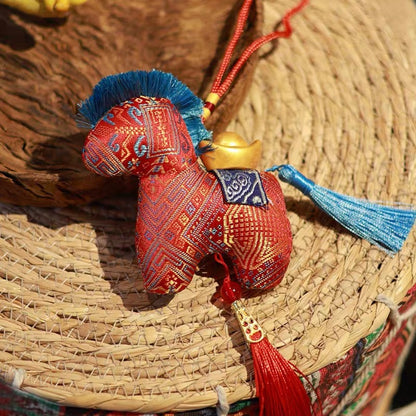Year of the Horse Silk Plush Toy Ornament