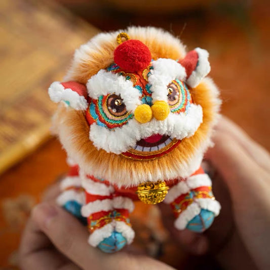 PRE-ORDER Handmade Embroidered Lion Dance Plush Toy