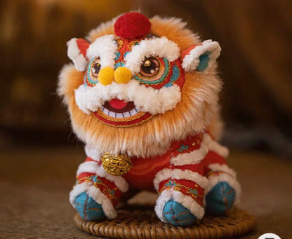PRE-ORDER Handmade Embroidered Lion Dance Plush Toy