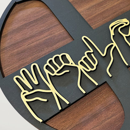 Personalized ASL Family Name Welcome Sign