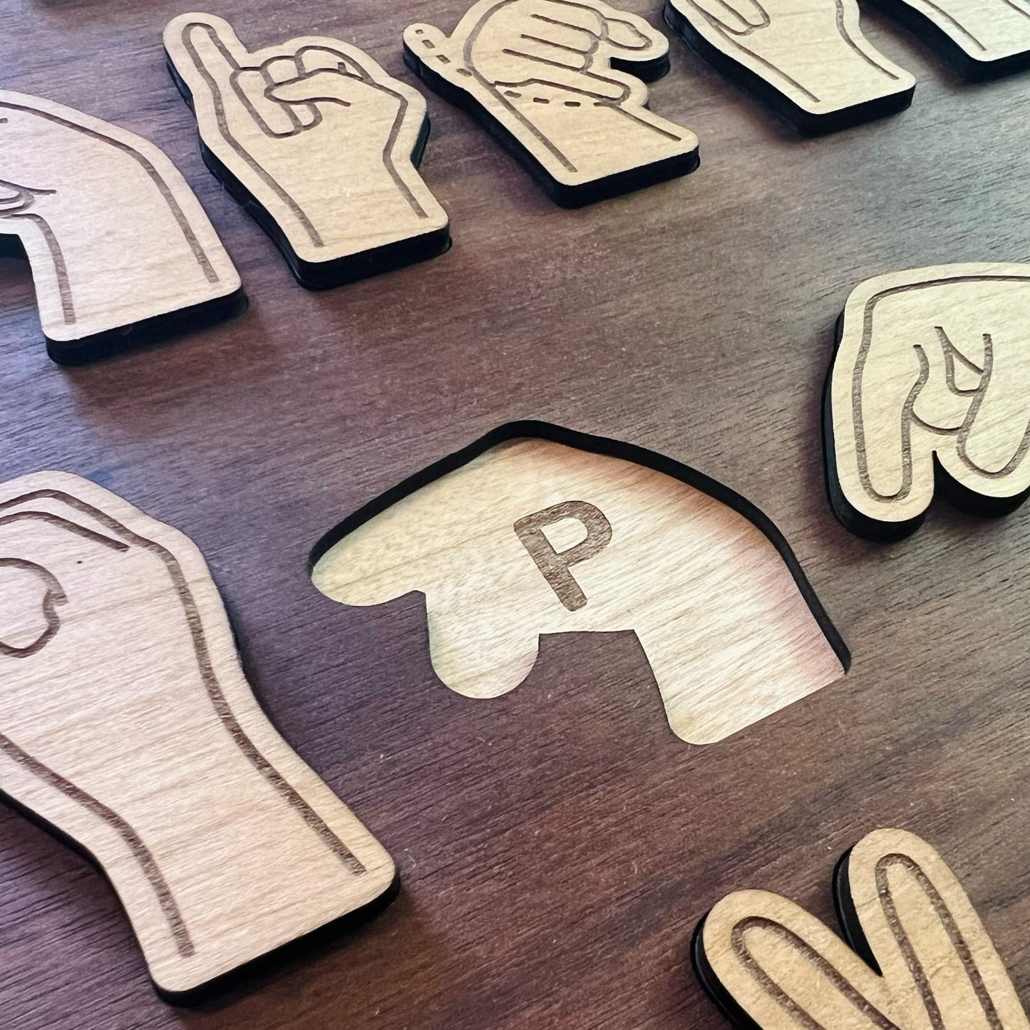 American Sign Language ASL Alphabet Puzzle Board
