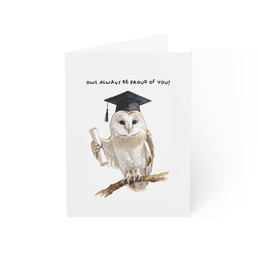 White Owl Graduation Greeting Card – Owl Always Be Proud of You