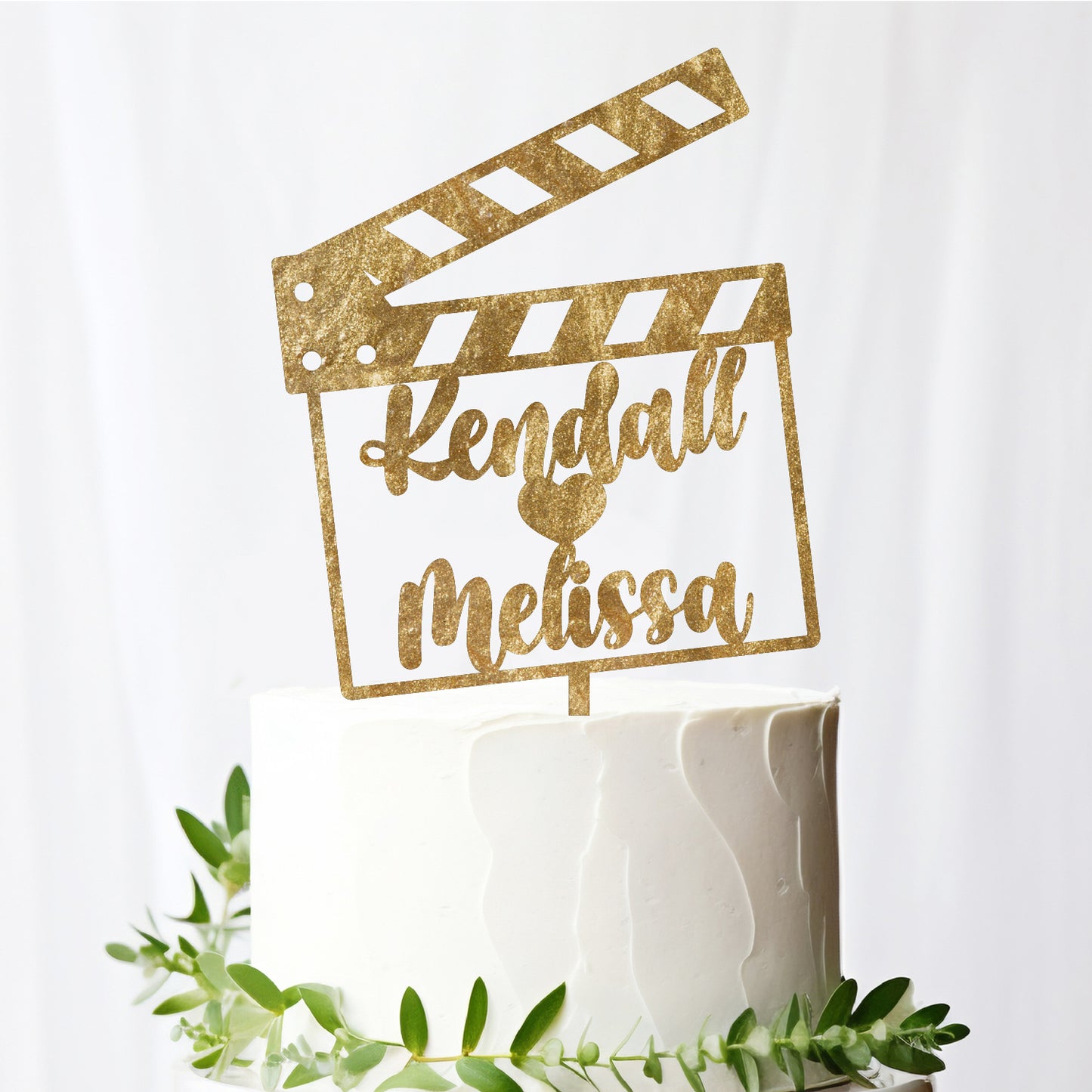 Personalized Hollywood Star Movie Clapper Board Cake Topper