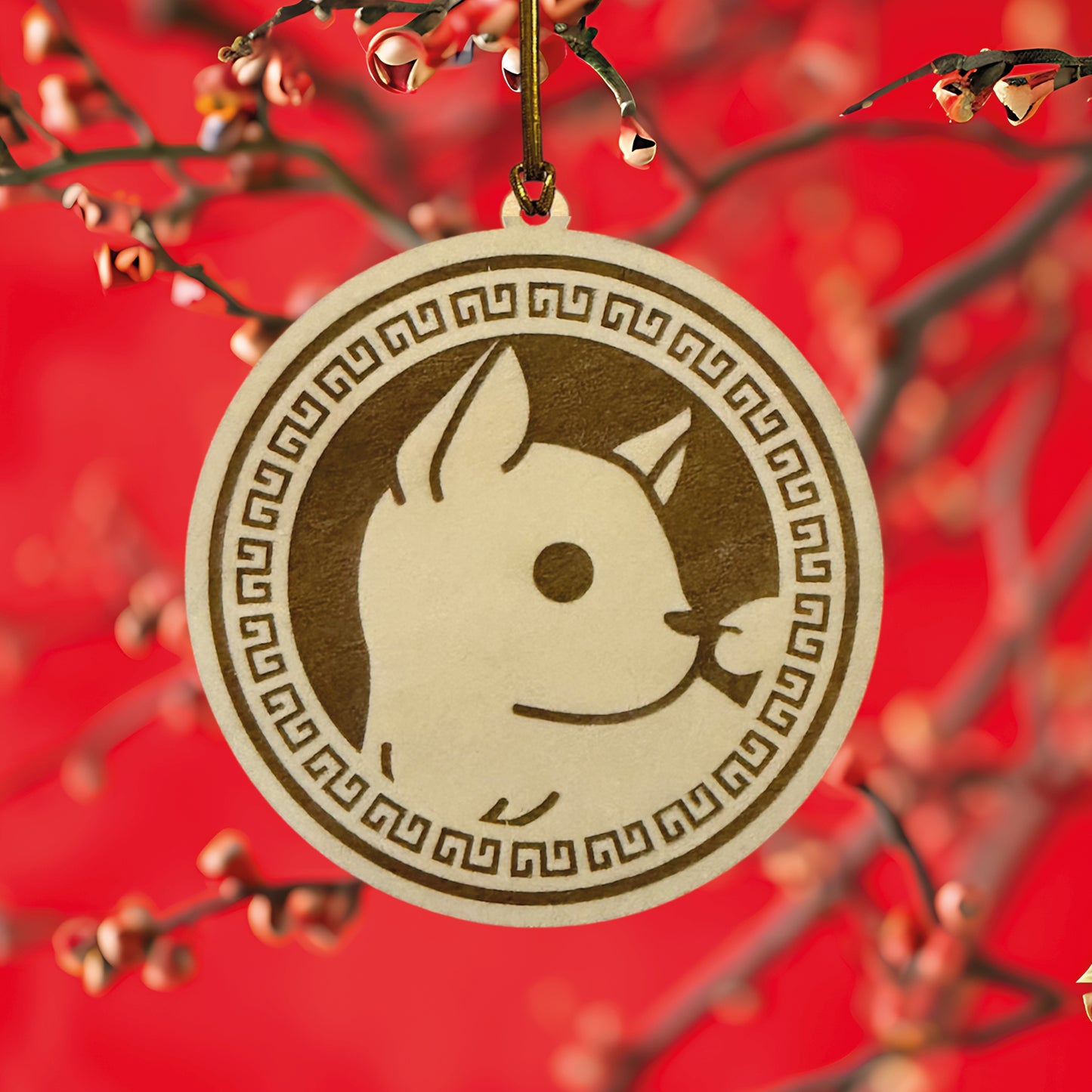 Chinese Zodiac Animal Wooden Ornament