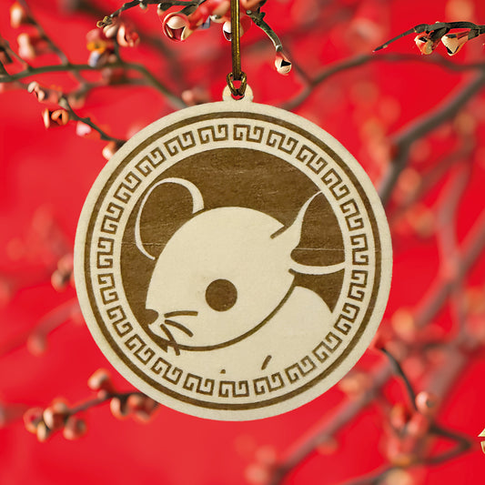 Chinese Zodiac Animal Wooden Ornament