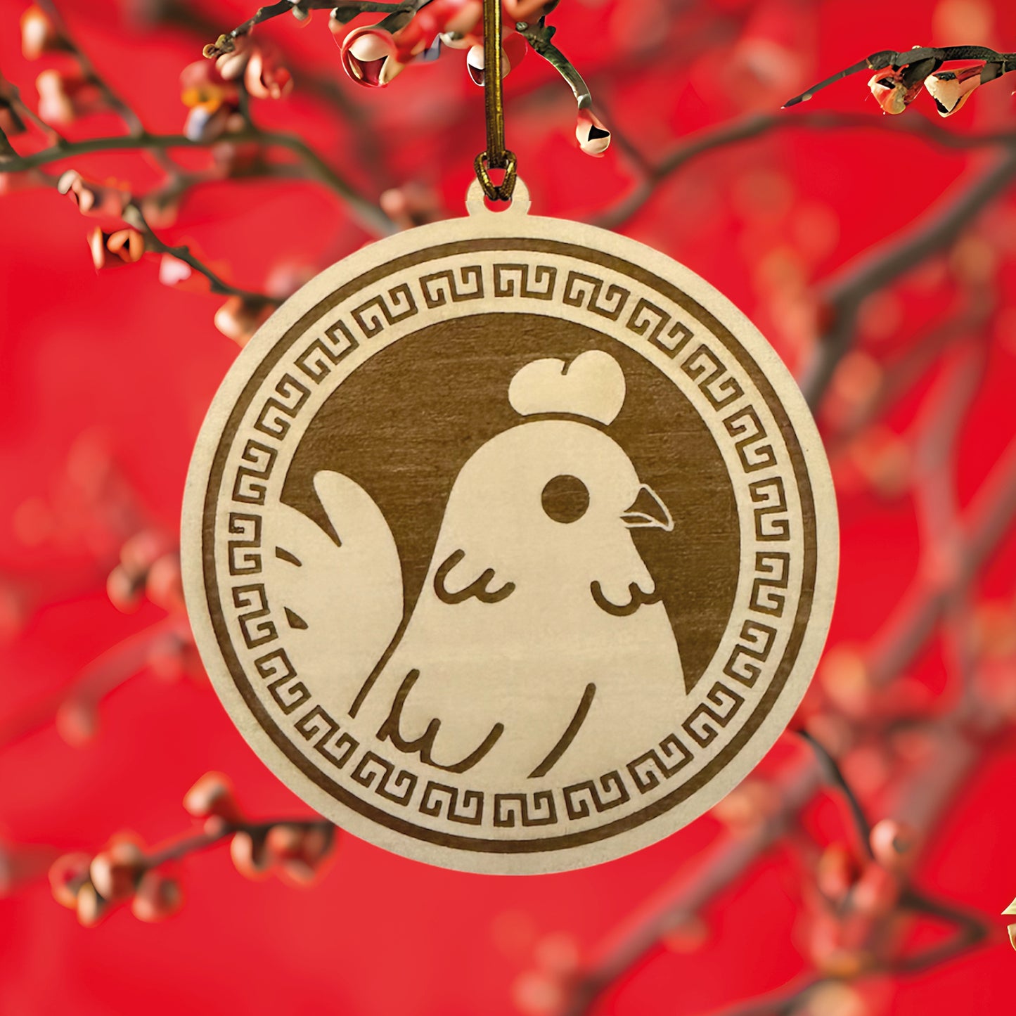 Chinese Zodiac Animal Wooden Ornament